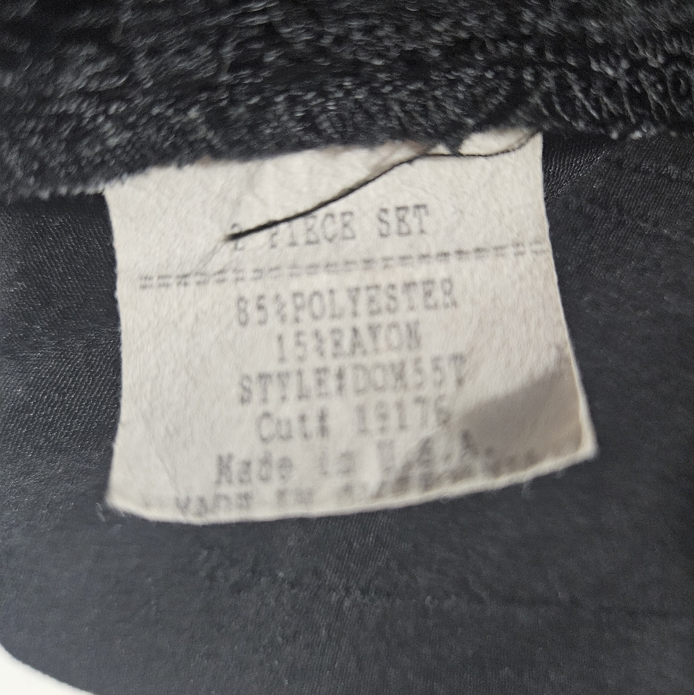 Vintage Spencer Alexis Black White Floral Lace Mixed Media Kimono Jacket Size XL - Picture 14 of 16